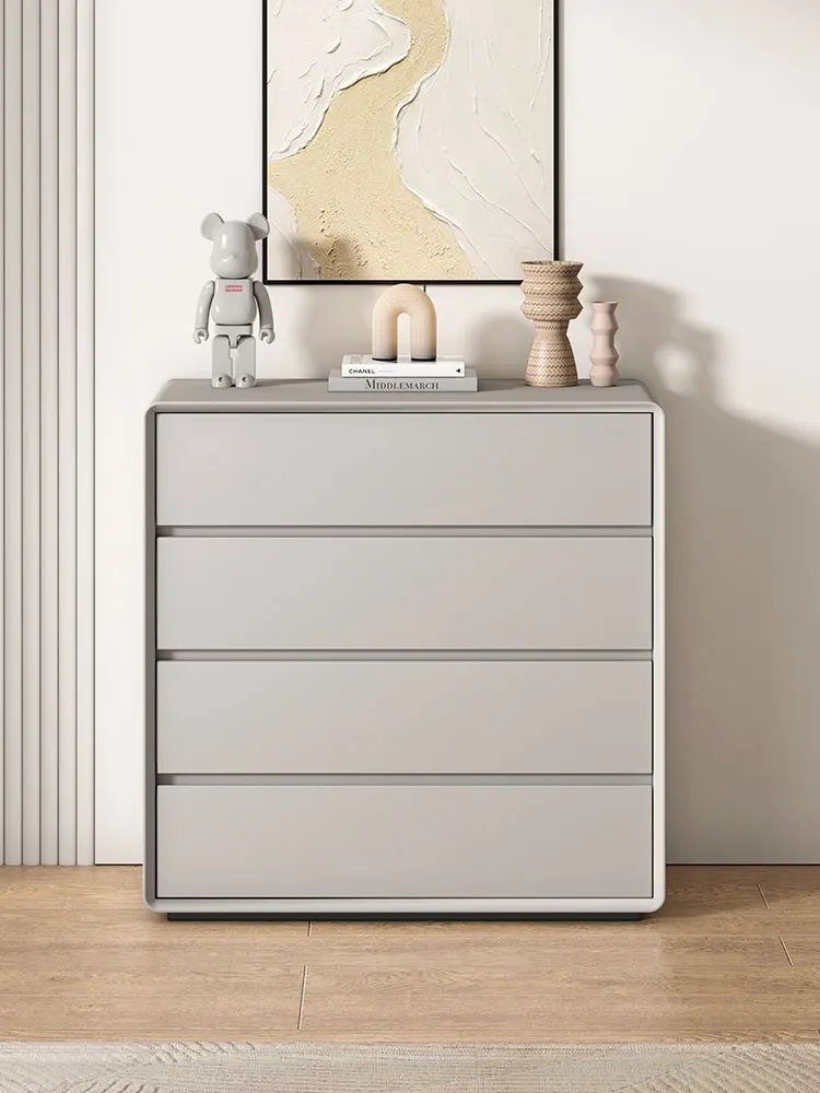 

Cream wind solid wood chest modern simple wall chest
