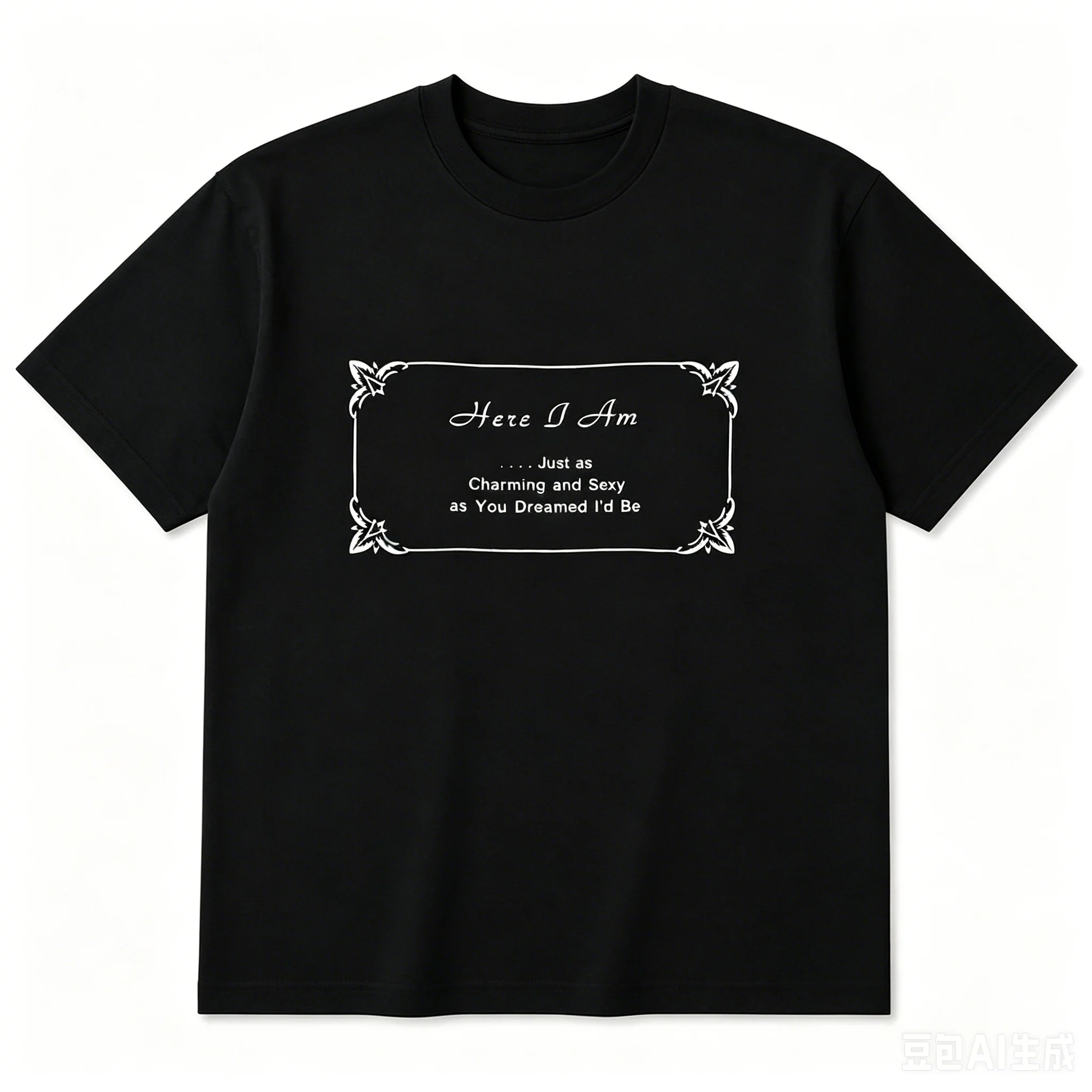 Harry Styles Hier bin ich, genauso charmant und sexy, wie du es dir vorgestellt hast. Baumwoll-T-Shirt für Männer und Frauen, beliebtes T-Shirt. – Detail 6