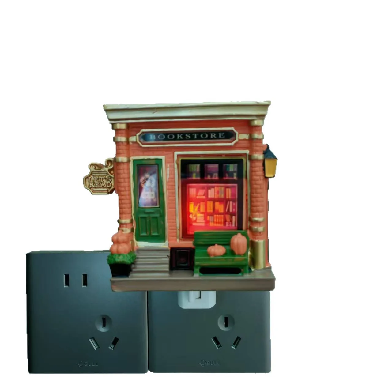 ‌Adorable Christmas House Night Light Figurine - Cute Home & Garden Resin Ornament‌