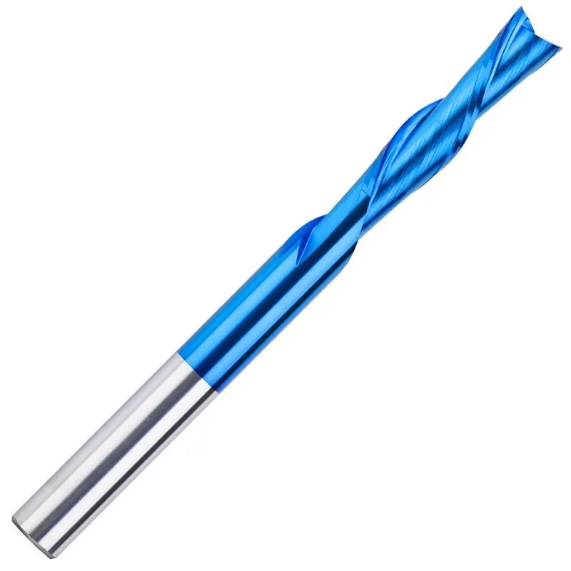 End Mill 2 Flute Down Cut Sprial Milling Cutter 1/4 Shank Carbide CNC Router Bits Milling Tools