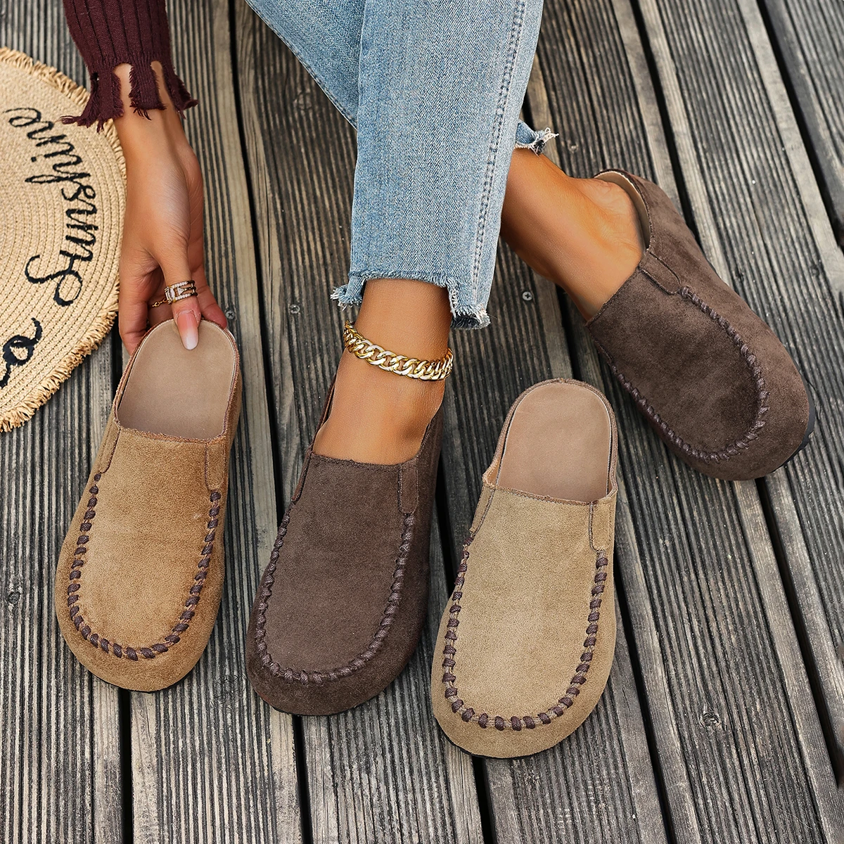 

Women Flats New Shoes Casual Lightweight Flat Loafers Trendy Versatile Comfortable Mary Jane Shoes for Women Zapatos De Mujer