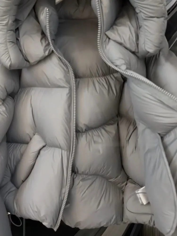 Unieke super schattige capuchon ey ort Puffer Jaet dames winter 2025, nieuwe Koreaanse Sle broodjas, verdikte bovenkleding