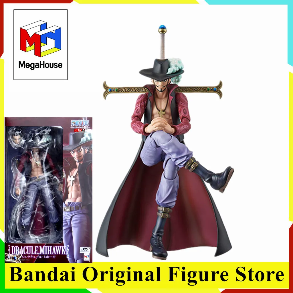 

Original MegaHouse VAH Reissue One Piece Variable Action Heroes Dracule Mihawk Action Figure Toys Anime PVC Model Collection