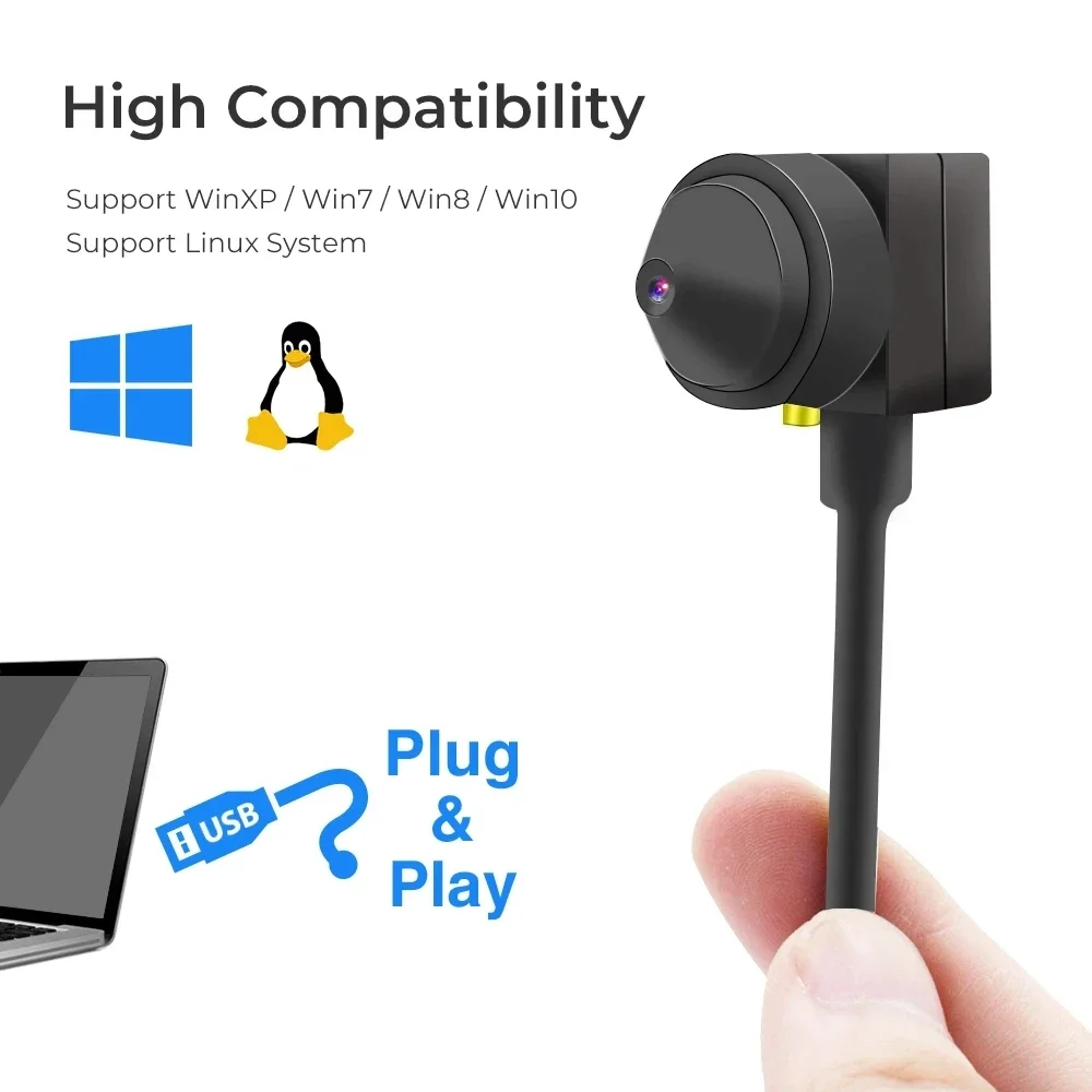 1080P Full HD Mini USB Video Camera Wide Angle USB CCTV Camera With 2.8/3.7mm Lens Plug and Play Web Camera For Laptop PC Webcam