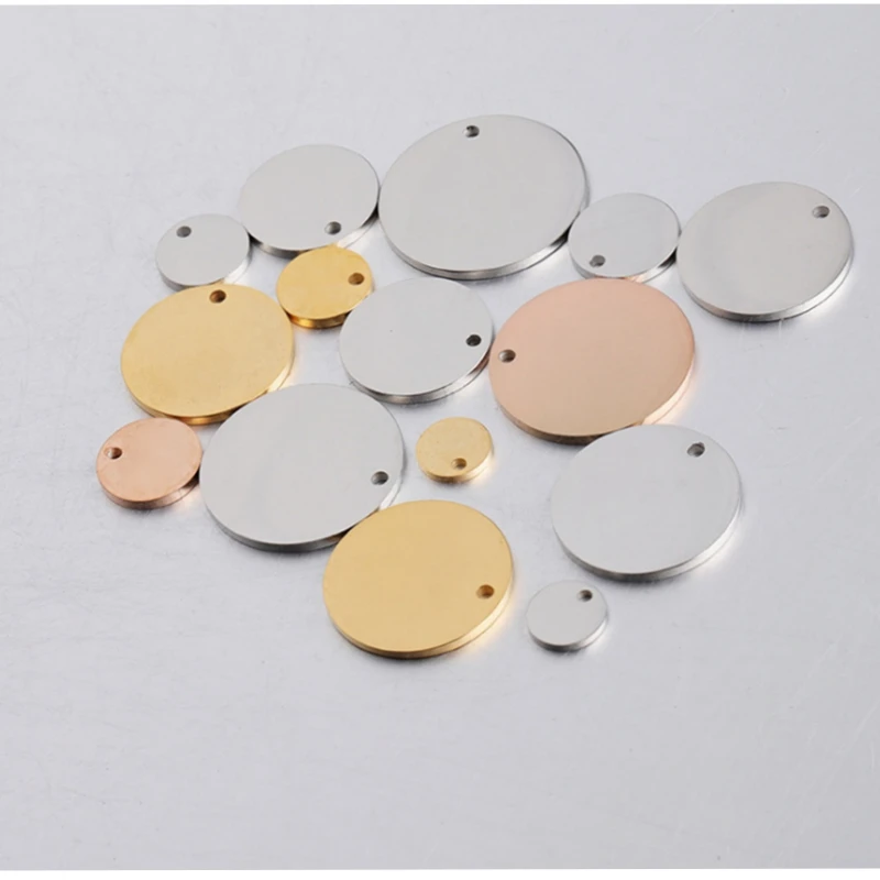 20mm 25mm 20piece/lot 1.5mm Thickness DIY Blank Stamping Round Discs Mirror Polish Stainless Steel Engrave Charm Disk