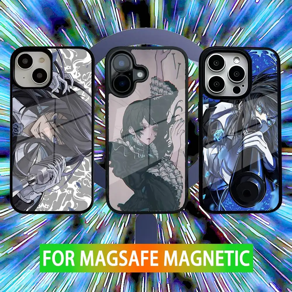 

Japanese Ado Phone Case For iPhone 16,15,14,13,12,11,Pro,Max,Plus,Mini,SE New Magsafe Magnetic Wireless Charging