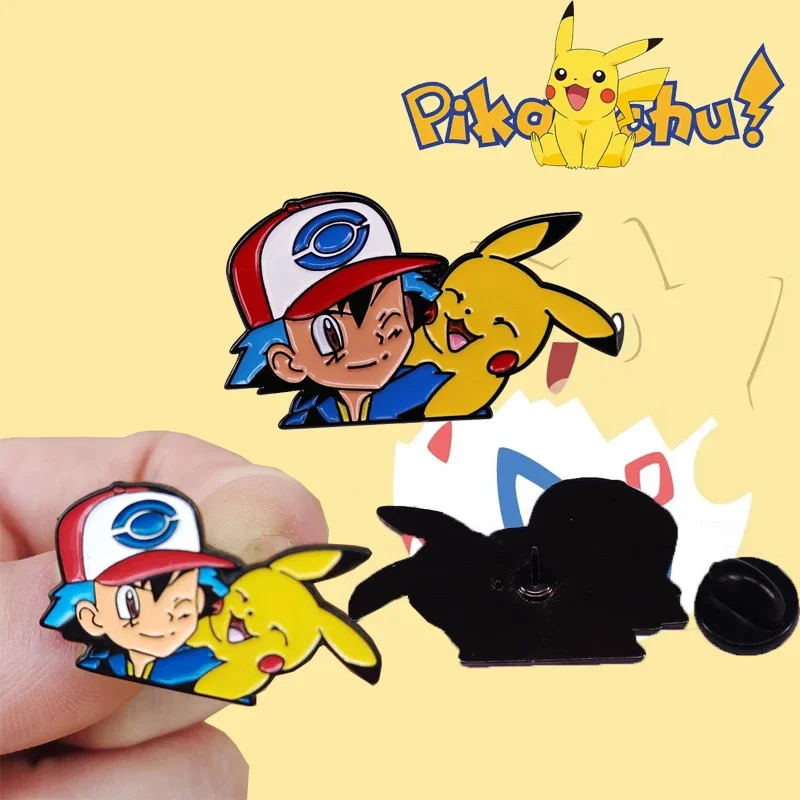 Children Like It Anime Pokémoned Cute Pikachu Delicate Badges Enamel Brooches Backpack Lapel Pins Fashion Jewelry Accessories