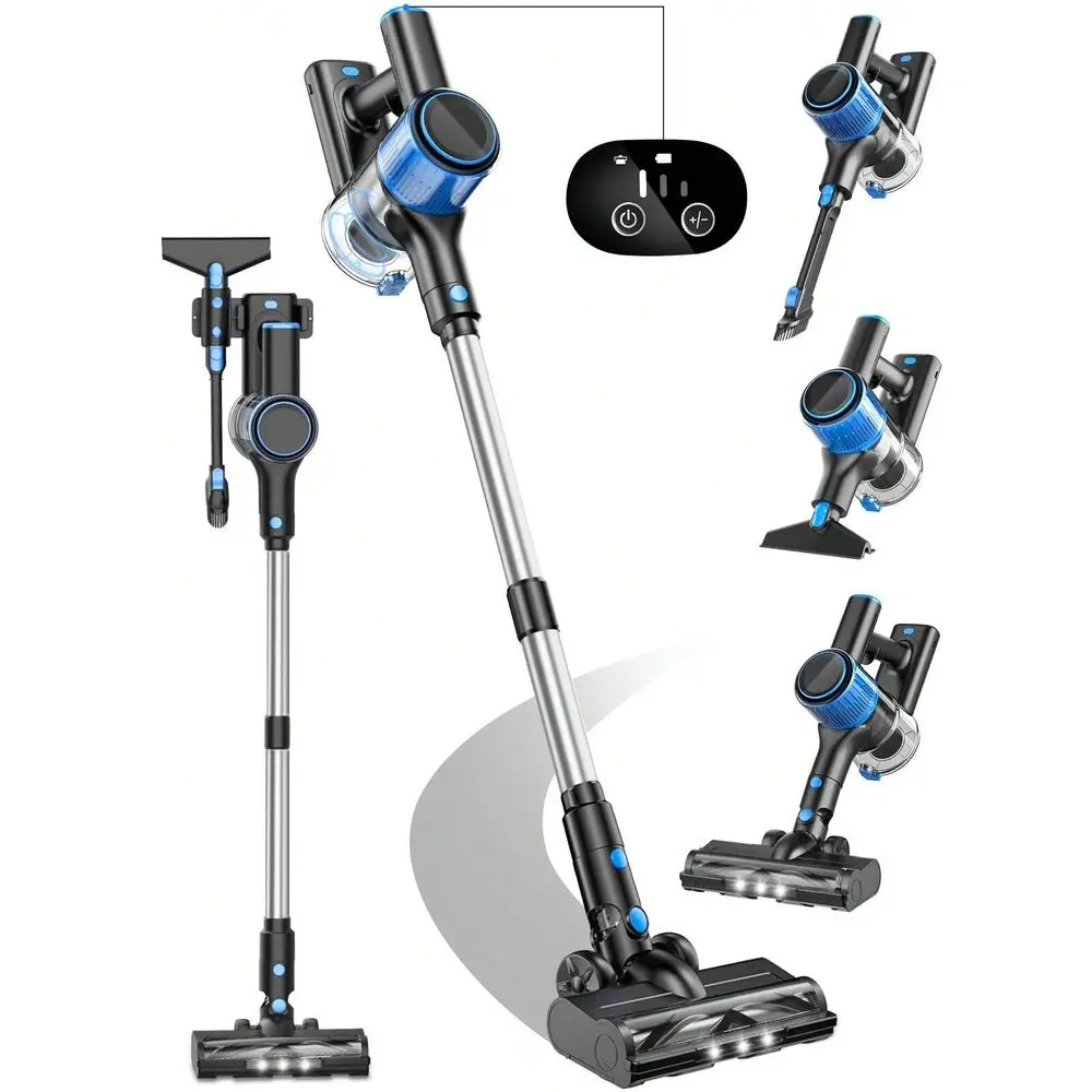 

Пылесос, 30 кПа, 8-в-1, легкий вертикальный пылесос с 45-минутным временем работы, мощным всасыванием, перезаряжаемый беспроводной пылесос для уборки после карповой ловли