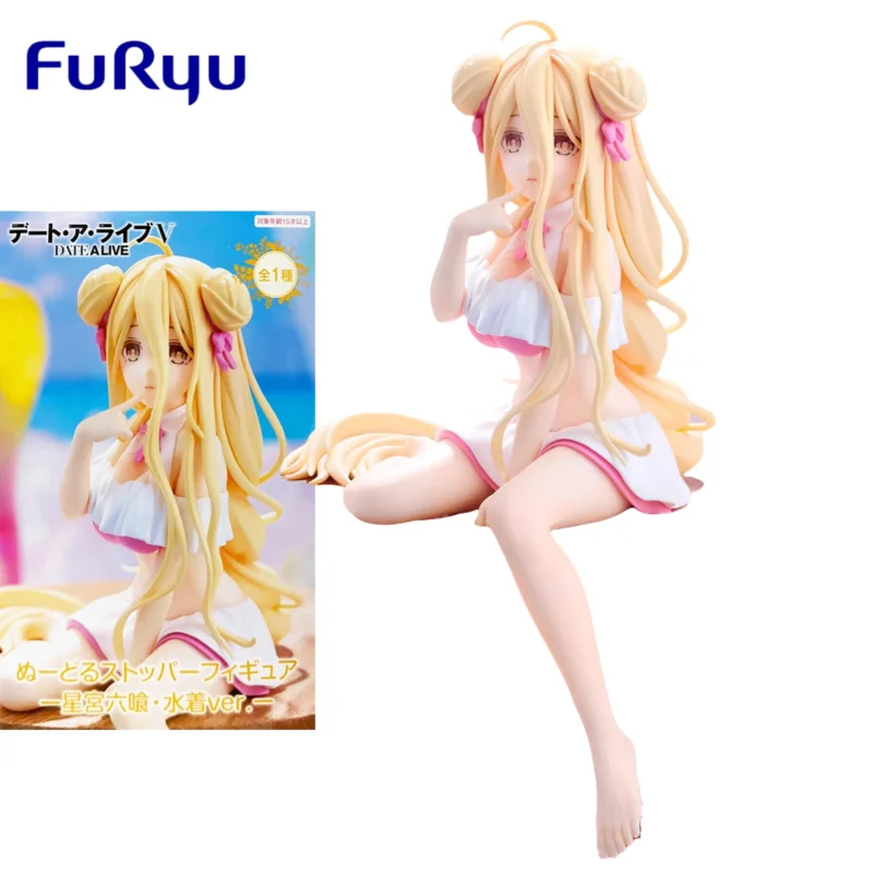 

In Stock Original FURYU DATE A LIVE Hoshimiya Mukuro Swimwear Noodle Stopper Figures Anime Figure Desktop Ornaments Toy Gifts