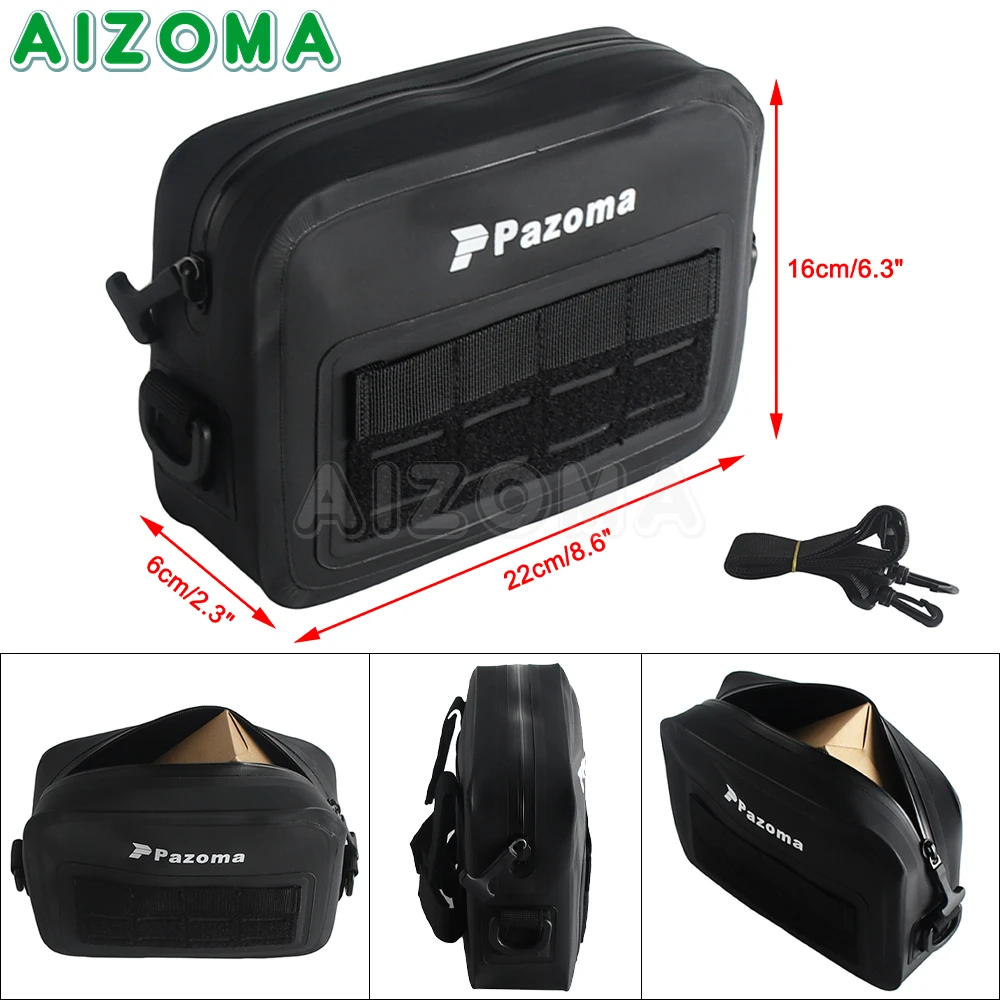 Motorcycle Sissy Bar T-Bar Handlebar Bag Front Handle Bars Bags Travel Pouch Bag  For Harley Softail Dyna Sportster FXBB Custom