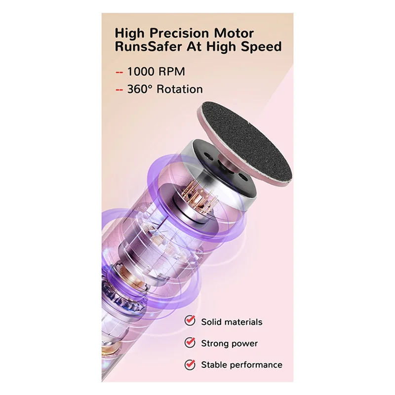 B90B-Pedicure Tool Electric Foot Callus Remover Foot Care File For Heels Grinder With Sandpaper