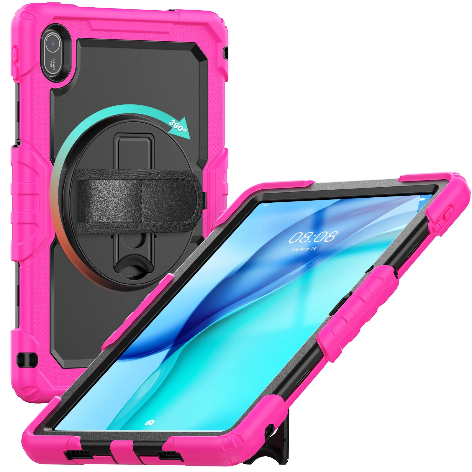 

Armor Case For Huawei MatePad SE 11 2024 Model AGS6-W00 360 Rotating Stand Heavy Duty Cover With Screen Protector Shoulder Strap