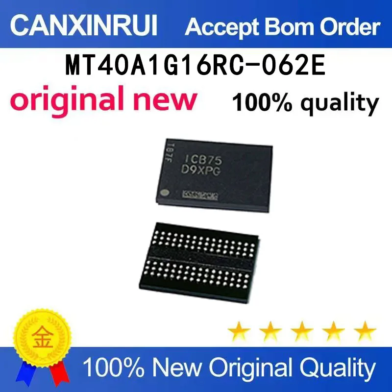 (5-100 pieces)MT40A1G16RC-062E: B silk screen D9XPG DDR4 16G 96 ball 3200Mbps 2G single