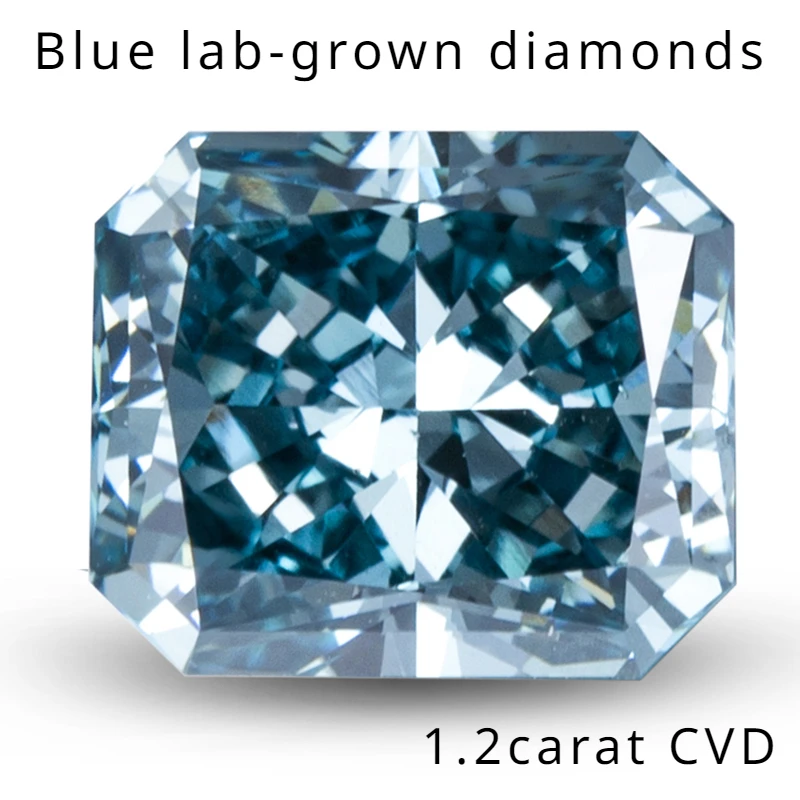 YanYao Jewelry New Fashion 1.2 Carat CVD Blue Lab Grown Diamond Bulk Radiance for Jewelry