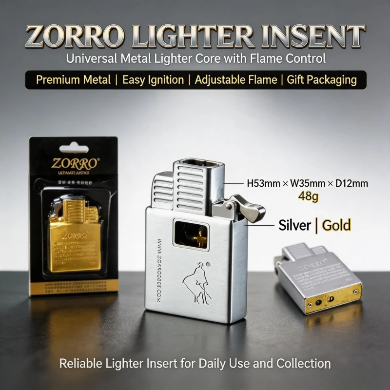 ZORRO Pure Copper Dual Arc Lighter Insert Windproof Universal Refillable Inner Tank for Custom Lighter DIY Craft Modification