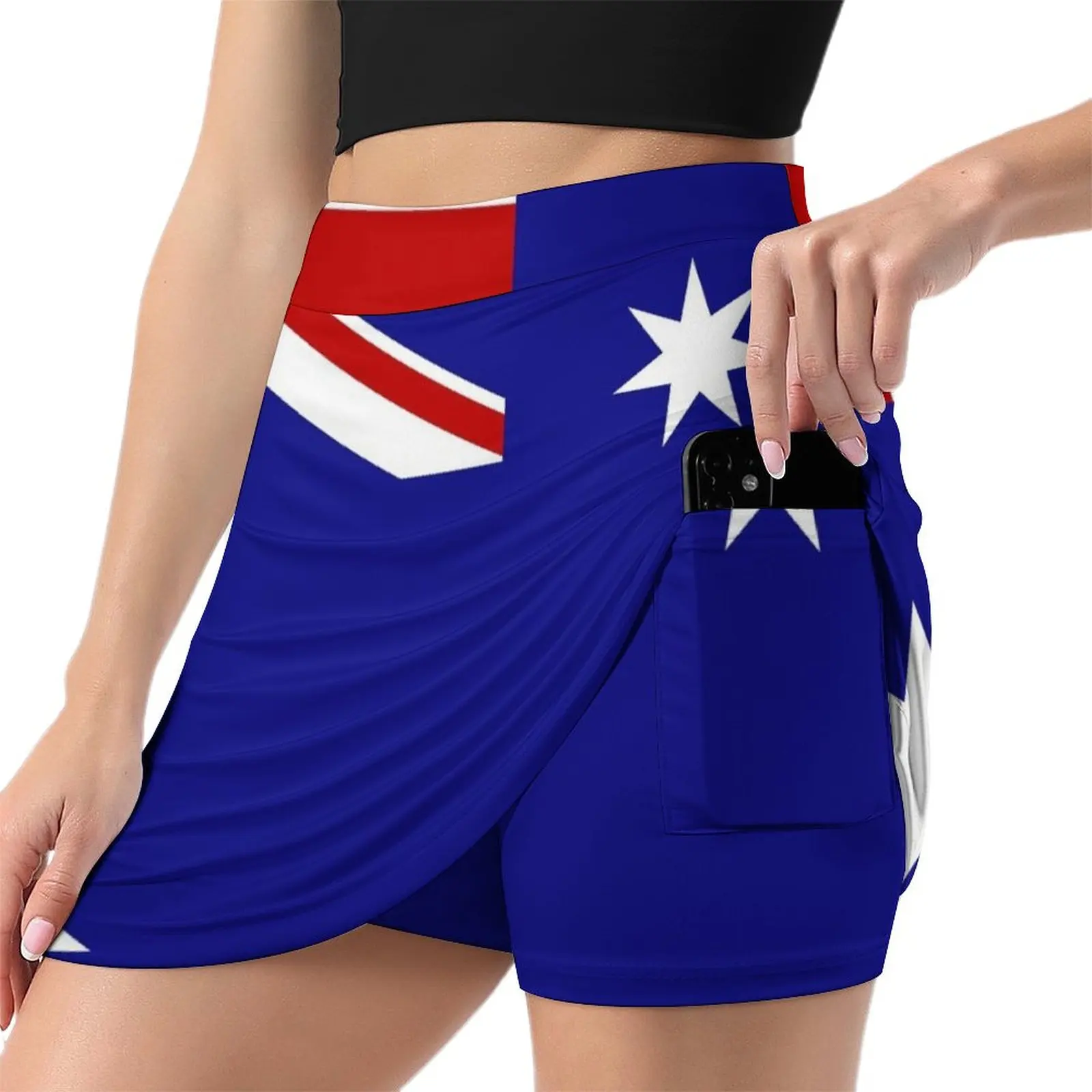 Australia Day Aussie Flag Mini Skirt Skort for women 90s vintage clothes Skirt shorts japanese fashion