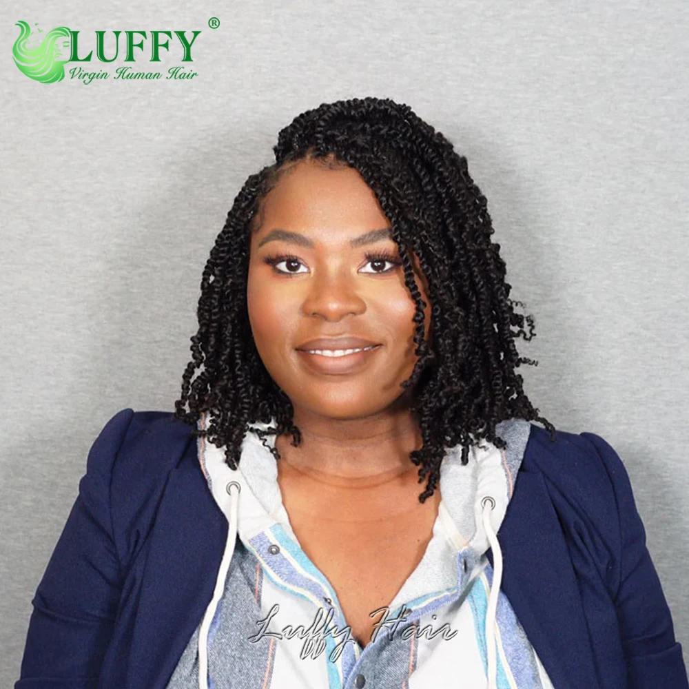 Spring Twist Human Hair Hair Extensions Pre-separated Afro Kinky Curly Bulk Human Hair Extensions Crochet Braids Hair 100g