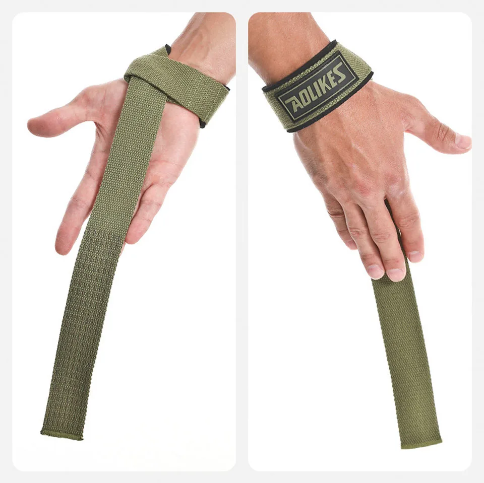 AOLIKES 1 Paar Gewichthebergurte, rutschfeste Silikon-Hebe-Handgelenkschlaufen, Kraft, Kreuzheben, Crossfit-Handgriffe, Handgelenkstütze – Detail 15