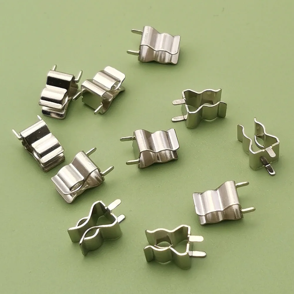 

100pcs 6X30 Fuseholders Fuse Clip Connector Current Fuse Clip Fuse Holder Fuse Holder 6*30 Circuit Board Copper Clip