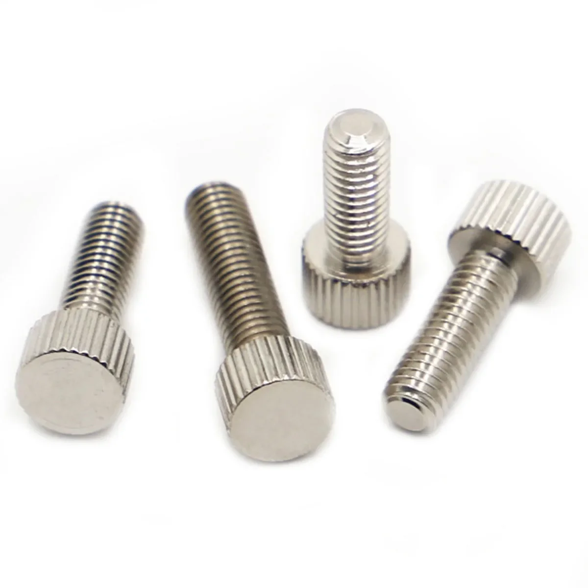 5pcs M3 M4 M5 M6 Nickel Plated Steel Thumb Screws Plain Type Metric Knurled Head Manual Adjustment Screws
