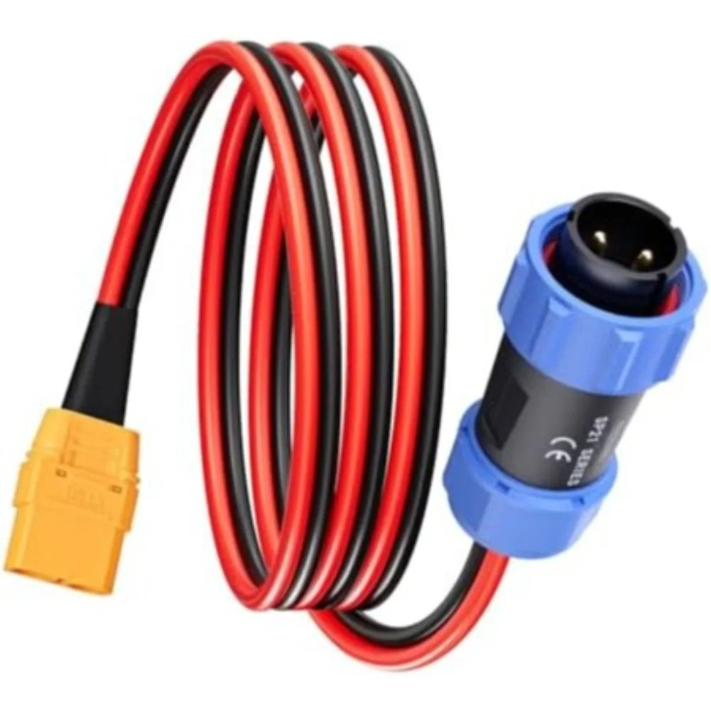 for Solar Generator Cable 12AWG Connector Cable For Solar Generators Abrasion Resistant Secure Connection Rotating Lock