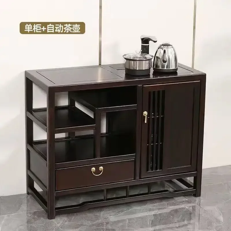 Complete set of solid wood coffee tables with side cabinets and small coffee tables 3