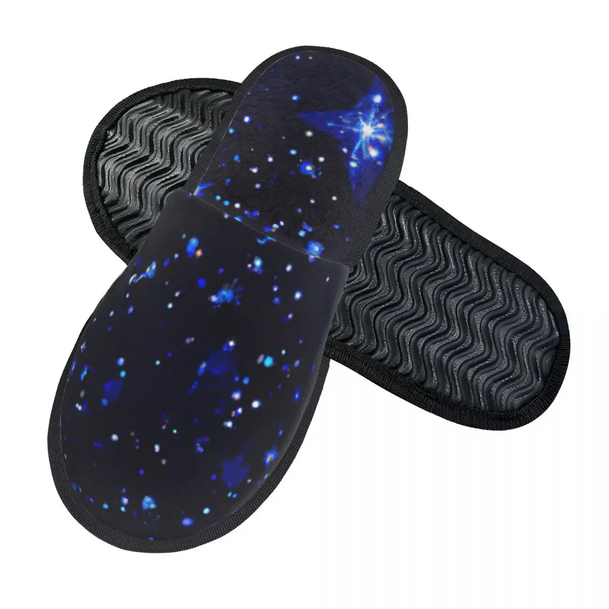 Custom Space Galaxy Constellations Slippers Memory Foam Warm Soft Women House Slipper Indoor Cozy Shoes