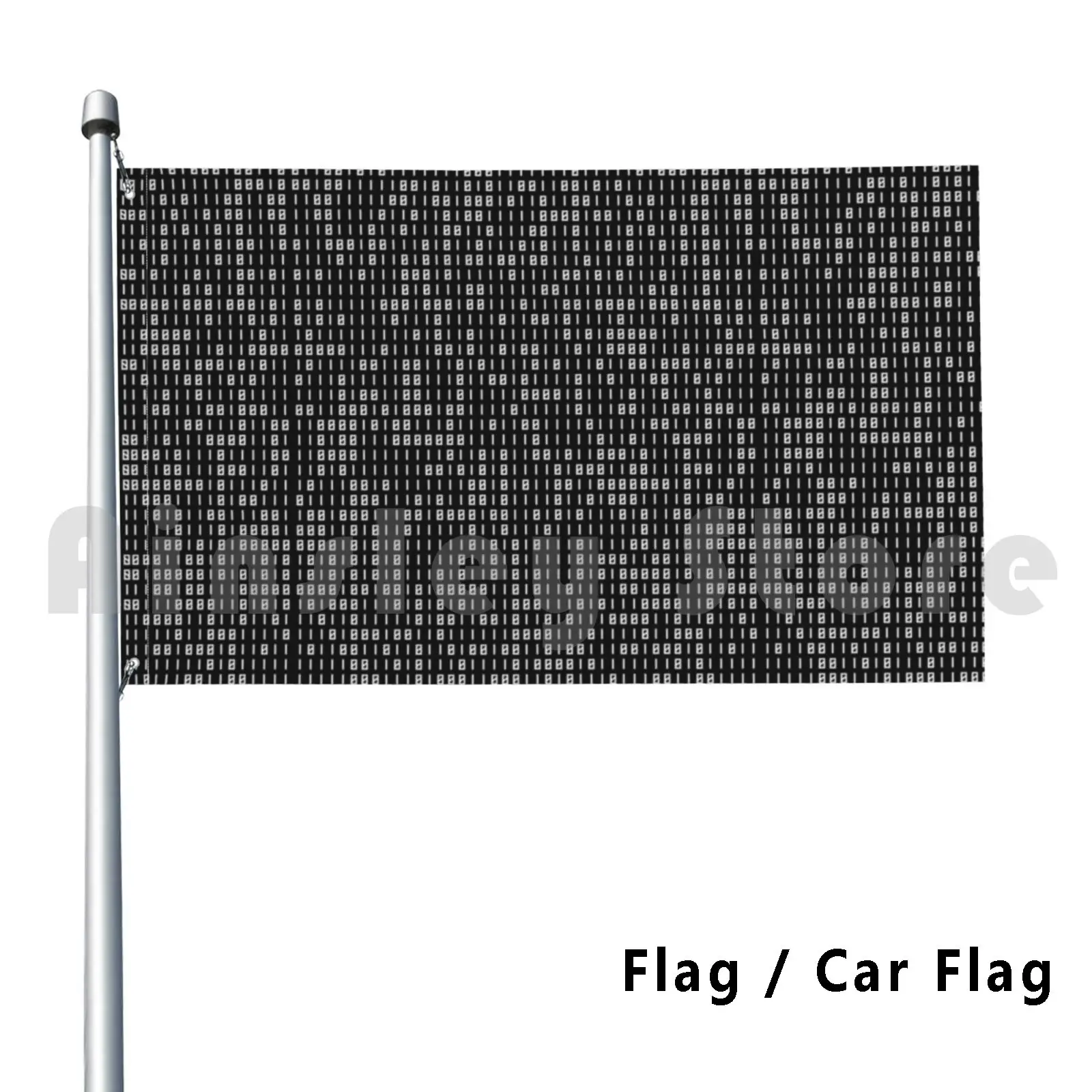 Hacker Flag Car Flag Funny Science Binary Hacker Code Computer Matrix 0 1 Bitstream Geek It Programming