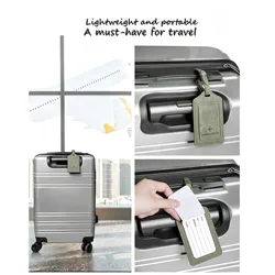PU Leather Aircraft Logo Luggage Tag, Anti Loss With Name Card, Suitable for Luggage and Travel Bags