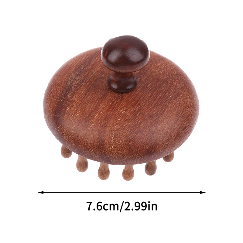 Multi-Functional Wood Therapy Massage Comb Scalp Head Massager Natural Sandalwood Circular Tooth Guasha Scraping Body Massager