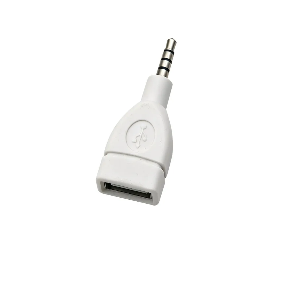 AUX to USB Adapter Connector 3.5mm 4 Pole Male Plug to USB Type A 2.0 Female Jack Car Audio Converter Adapter
