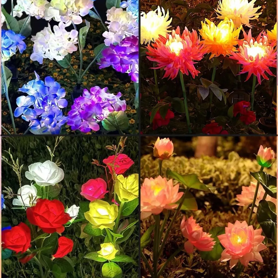 

Имитационные цветочные фонари на солнечной энергии, фонари для украшения двора, уличные водонепроницаемые ночные фонари, простые осветительные приборы