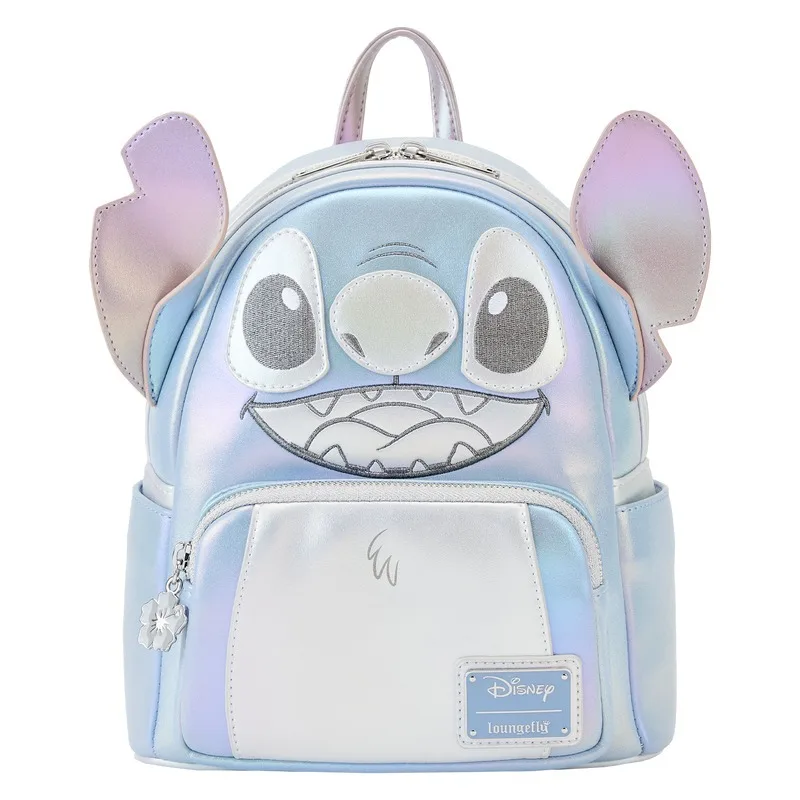 Loungefly Disney 100 Platinum Stitch Mini Backpack Cosplay Bag Purple and Stitch