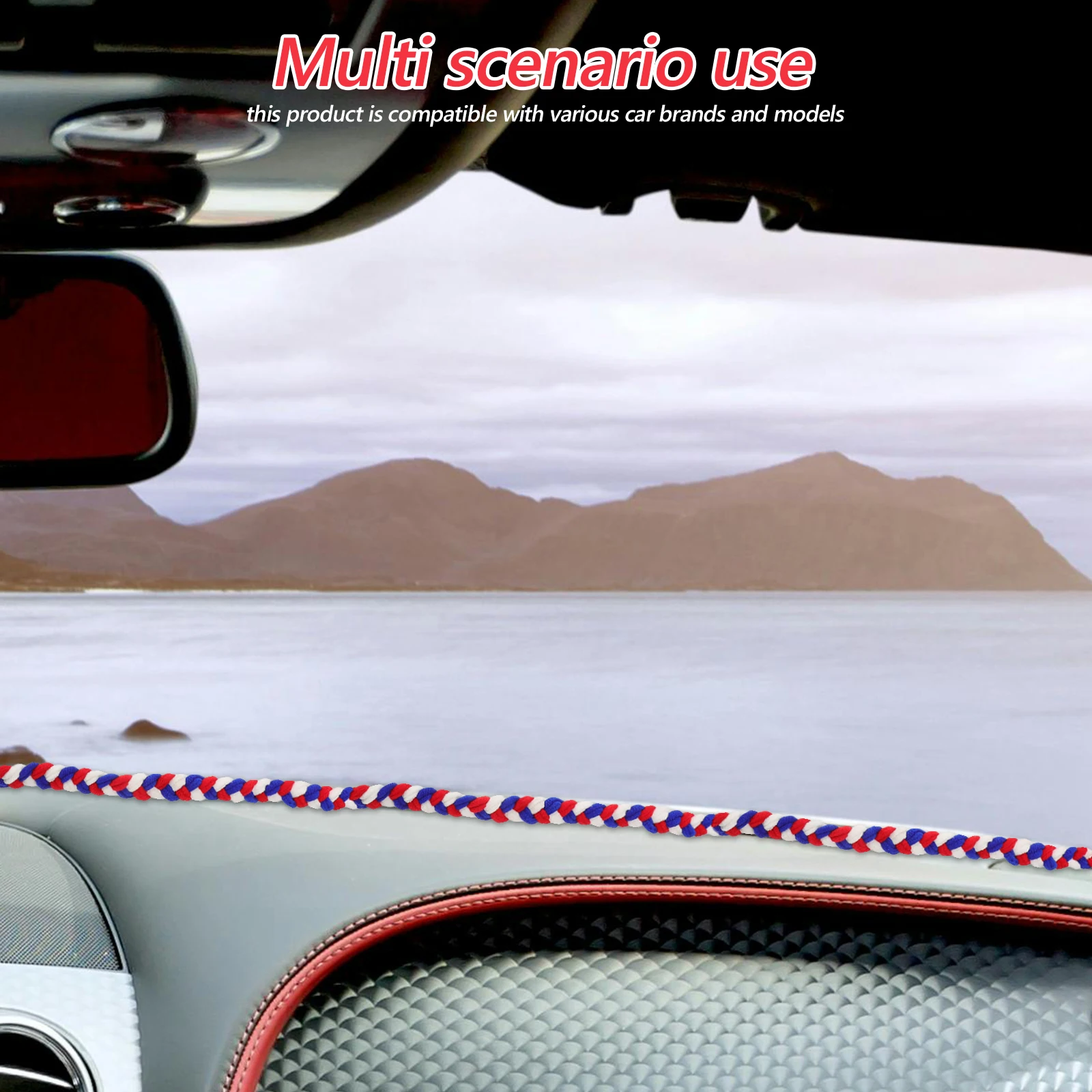 Car Front Absorbent Rope High Density Strong Water Absorbency Easy Install Dash Protection Window Tinting Tools Universal