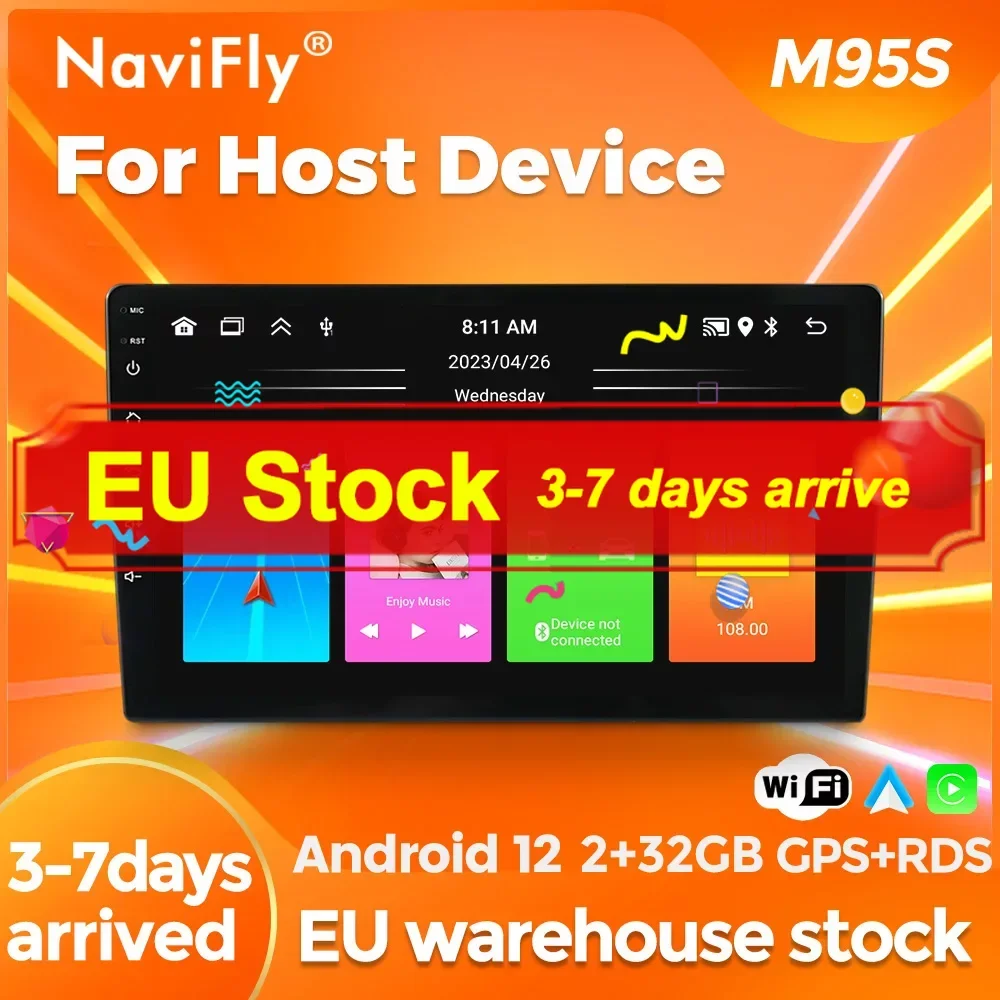 NaviFly 9/10 inch Android 12 Car Radio Multimedia Player Universal Autoradio Stereo For Toyota VW Hyundai Nissan Ford Citroen