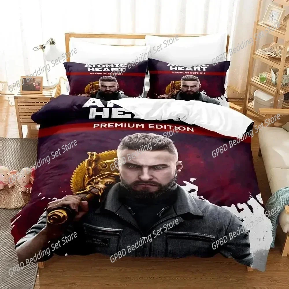 Game Atomic Heart Comfortable Duvet Quilt Cover Pillowcase Bedding Set Children Bedroom Decoration Home Textile