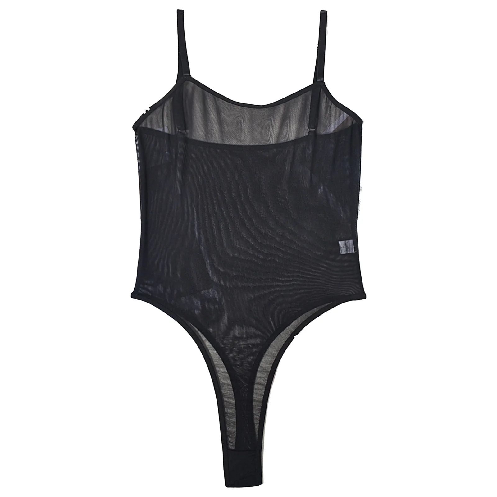 Frauen durchsichtige Mesh Monokini einteiligen Badeanzug Pool Party Bade bekleidung Bodysuit schiere verstellbare Riemen rücken frei hoch geschnittenen Trikot