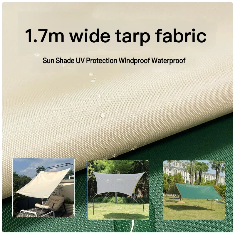 210D Oxford Fabric Tarp Outdoor Camping Canopy Sun Shade Uv Protection Waterproof Beach Mat Windproof Rain Shelter Tent Cloth