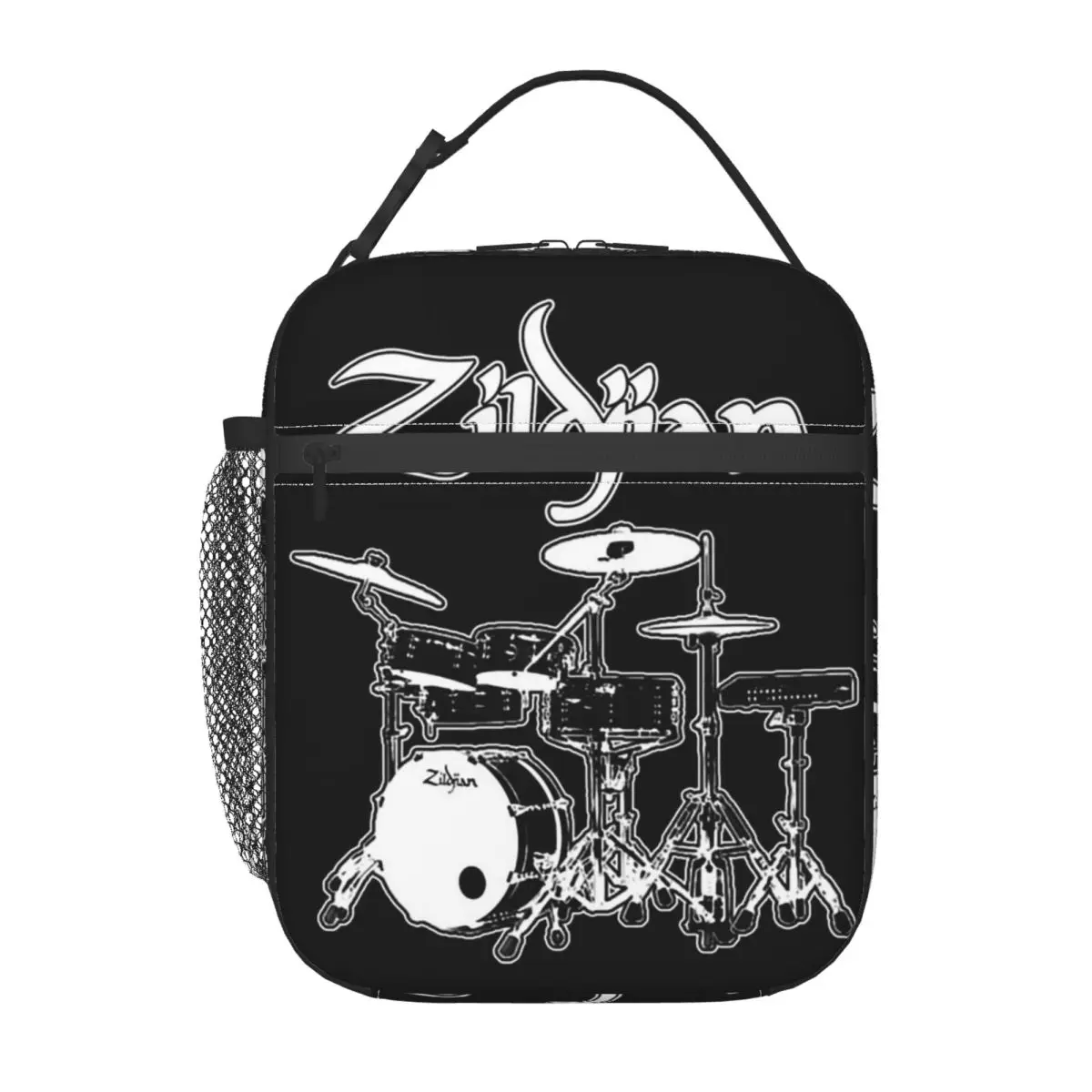 Zildjian Cymbals Drums Drummer Giutar Music Turkish Insulated Lunch Bag Children Portable Food Boxes Thermal Lunch Box Tote