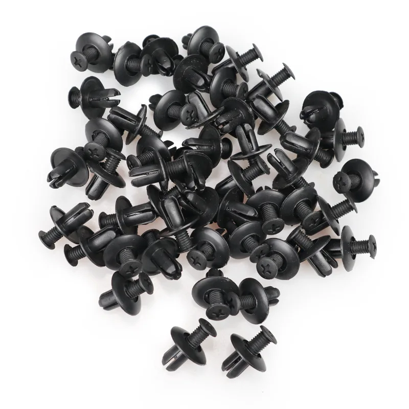 8mm/6mm Plastic Rivets Fasteners Screw Car Fender Bumper Screws Clips Rivets Auto 8mm Hole Plastic Push Pin Clip Car Accessories