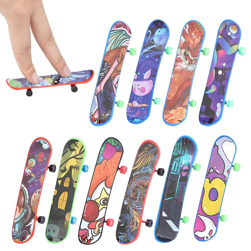 10 stks Vinger Skateboard Speelgoed Creatieve Vingertop Toets Kids Jongens Verjaardagsfeestje Gunsten Goody Pinata Vulstoffen School Gift