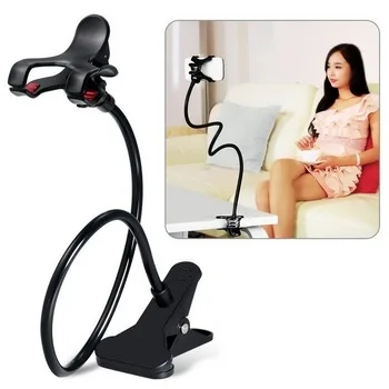 Soporte Flexible para Teléfono con Brazo de Cisne de 70 cm, Abrazadera Universal para Smartphone, Ajuste de 360 Grados, Soporte para Teléfono de Cama o Escritorio