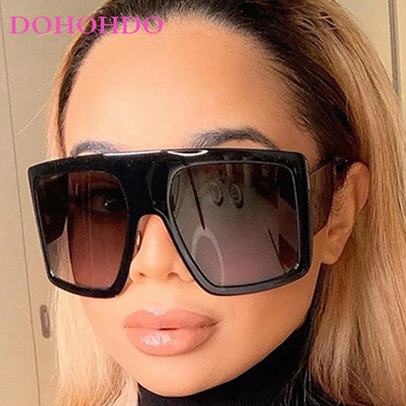 

Fashion Oversized Square Sunglasses Men Trendy Luxury Brand Designer Glasses Women Driving Shades Traveling Unisex UV400 Очки