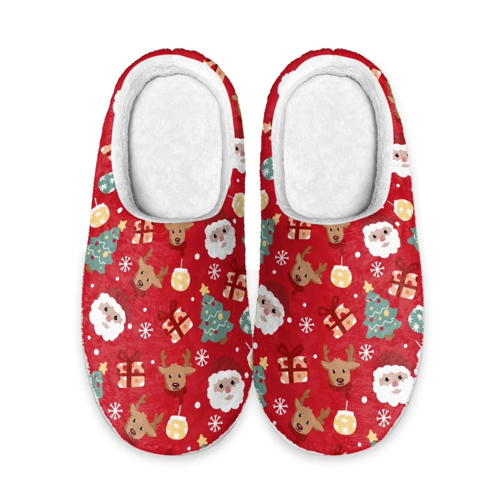 PENSTROLL Elk Gift Box Non Slip Extra Wide House Shoes Easy On Off Slippers For Seniors Cotton Slippers Size 35-47