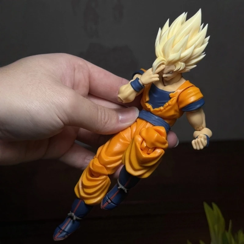 متوفر في المخزون DKO ستوديو لعبة دراغون بول Z SHF سوبر سايان SSJ2 البرق الصحوة سون جوكو رئيس الملحقات ألعاب شخصيات الحركة الهدايا