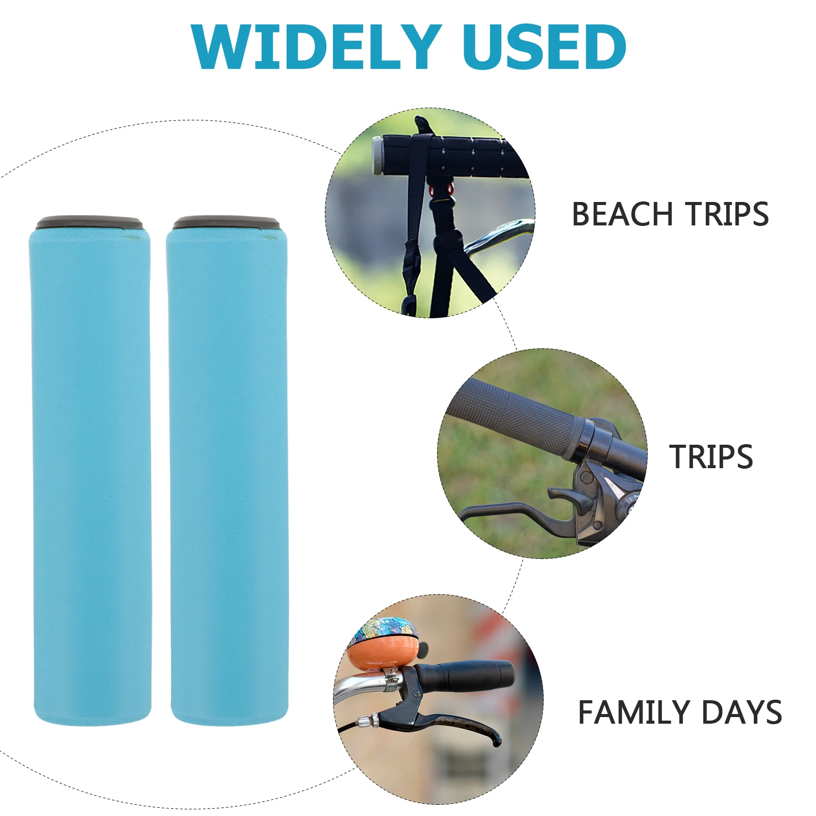 

Handle Grips Anti-Slip Comfortable Bicycle Handlebar Protector Shockproof Grips For Mountain Road Bike Soft Sponge