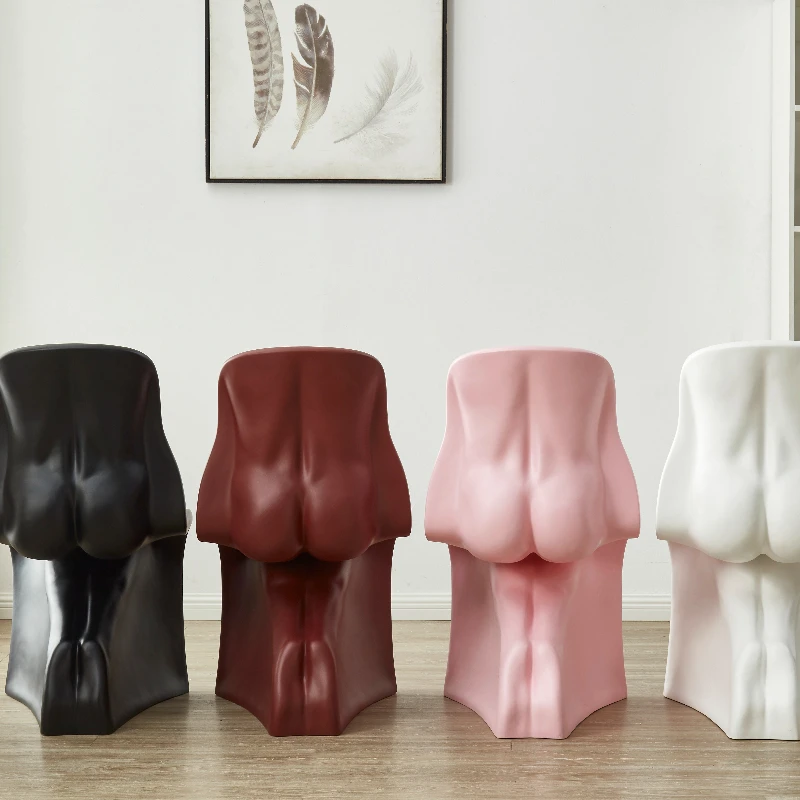 

Modern simple special-shaped light luxury special-shaped beauty chair FRP creative human body modeling