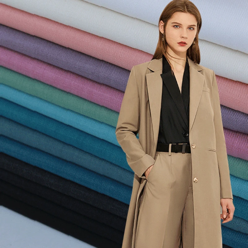 2024 Plain Suit Worsted Wool Fabric By The Meters Women's Suit Trousers Jacket Fabric Tailor Shop Wholesale Cloth