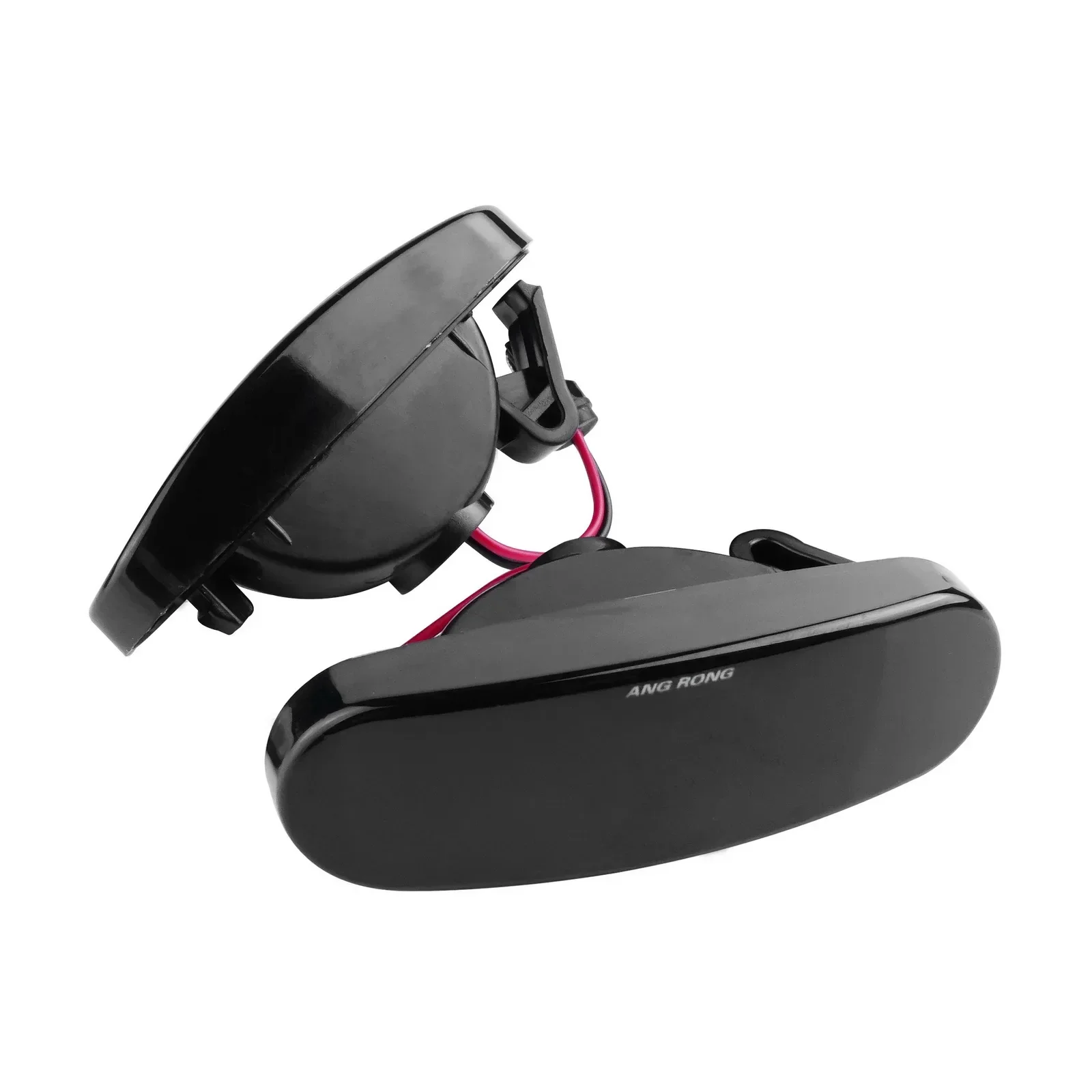 ANGRONG 2X Czarny przydymiony kierunkowskaz boczny LED Repeater Light Amber dla Fiat Punto Panda Qubo Stilo