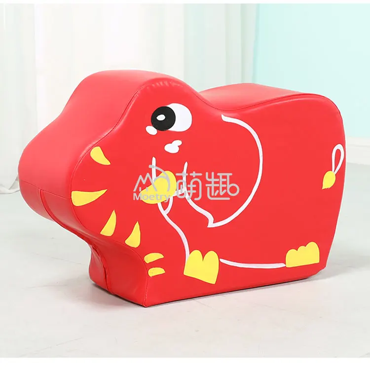Moetry Red Cartoon Vehicle Themed Toddler Rocking Chair Soft Seating Indoor Playground for Childcare Centre
